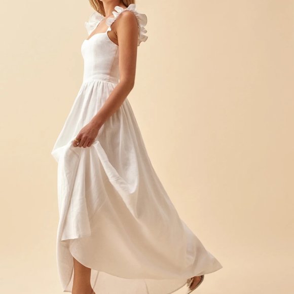Reformation | Dresses | Reformation Vecchio Linen Dress White | Poshmark